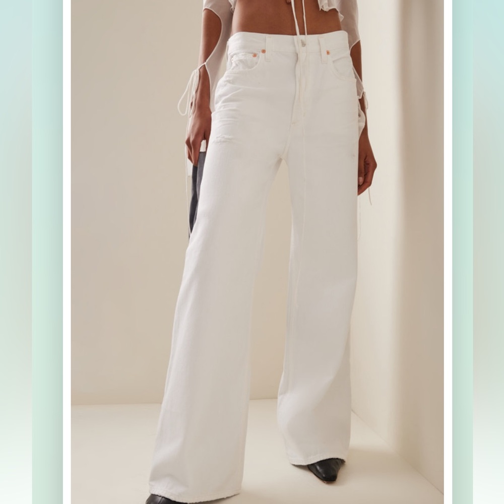 Citizens of Humanity Paloma Baggy Jeans in White/Soufflé